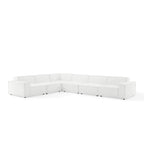 Modway Restore 6-Piece Upholstered Sectional Sofa in White