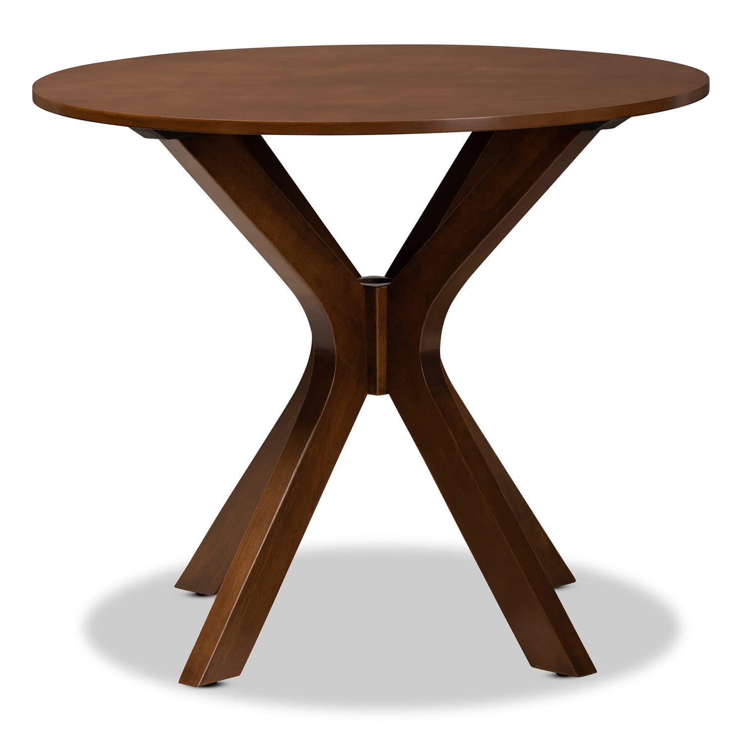 Baxton Studio Kenji Round Wood Dining Table - Thumbnail 2