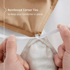 Nestl Mocha Brown Queen Duvet Cover Set - 3 Piece Microfiber with Button Closure, 90x90 inches, Includes 2 Pillow Shams