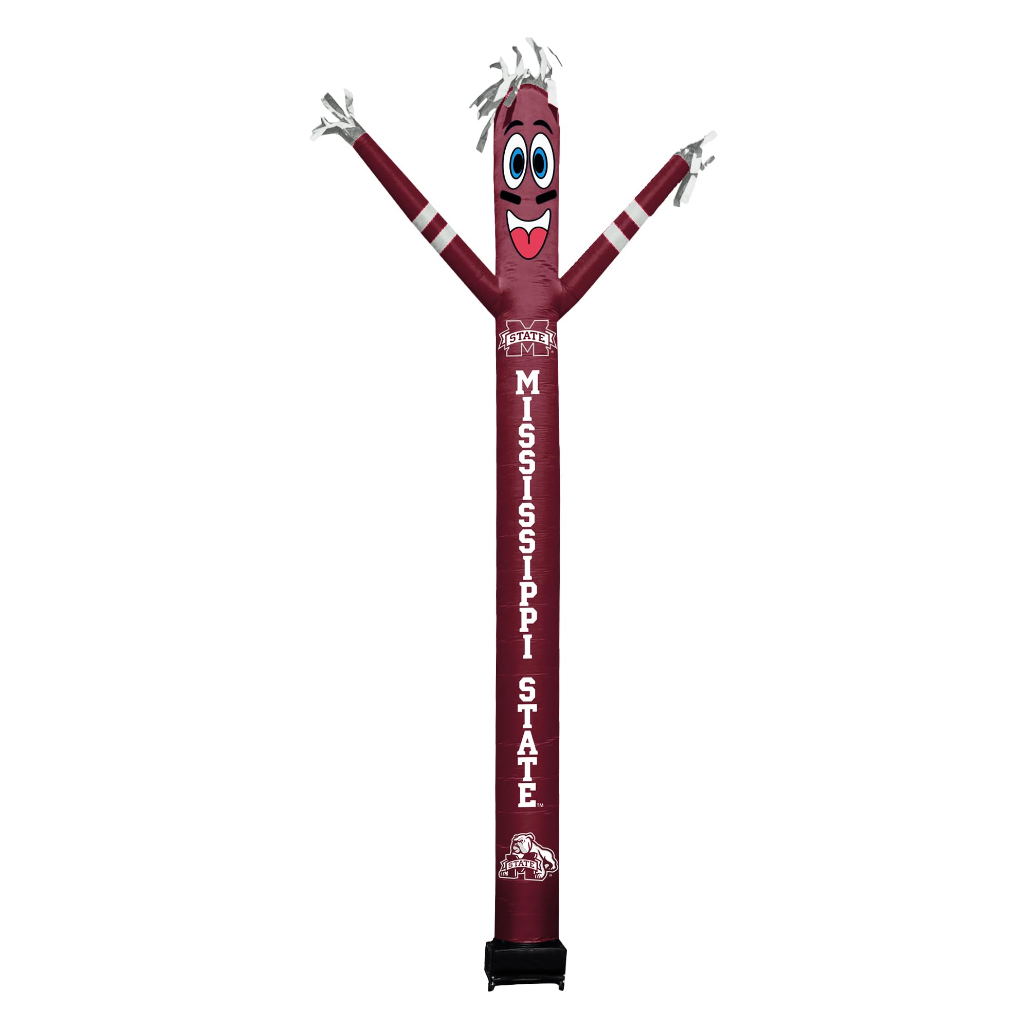Sporticulture NCAA Mississippi State Football Wacky Waving Inflatable Tube Guy with LED Lights & Built-in Blower - 6 x 36 x 96 I