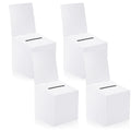 Zzhxkjhky 4 Pack Raffle Boxes Ballot Box Suggestion Box With Slot, 6 X 6 X 6 Inch Cardboard Raffle Boxes With Slot For Ticket An