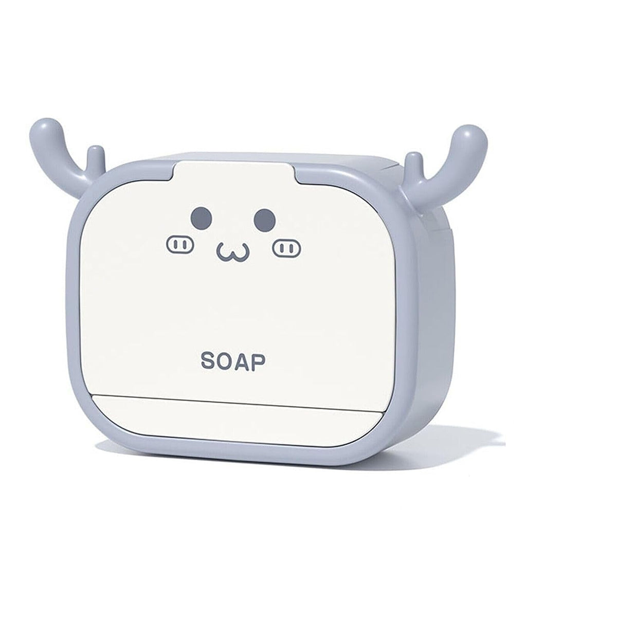 Divik FlipTop Cartoon Antler Soap Box Holder, Soap Dish for Shower, Sturdy and Easy Assembly Without Drilling Soap Bar Holder f