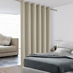 Bonzer Room Divider Blackout Curtain Wide Room Darkening Total Privacy Wall Noise Reducing For Bedroom, 84L X 70W Inch (7L X 5.8