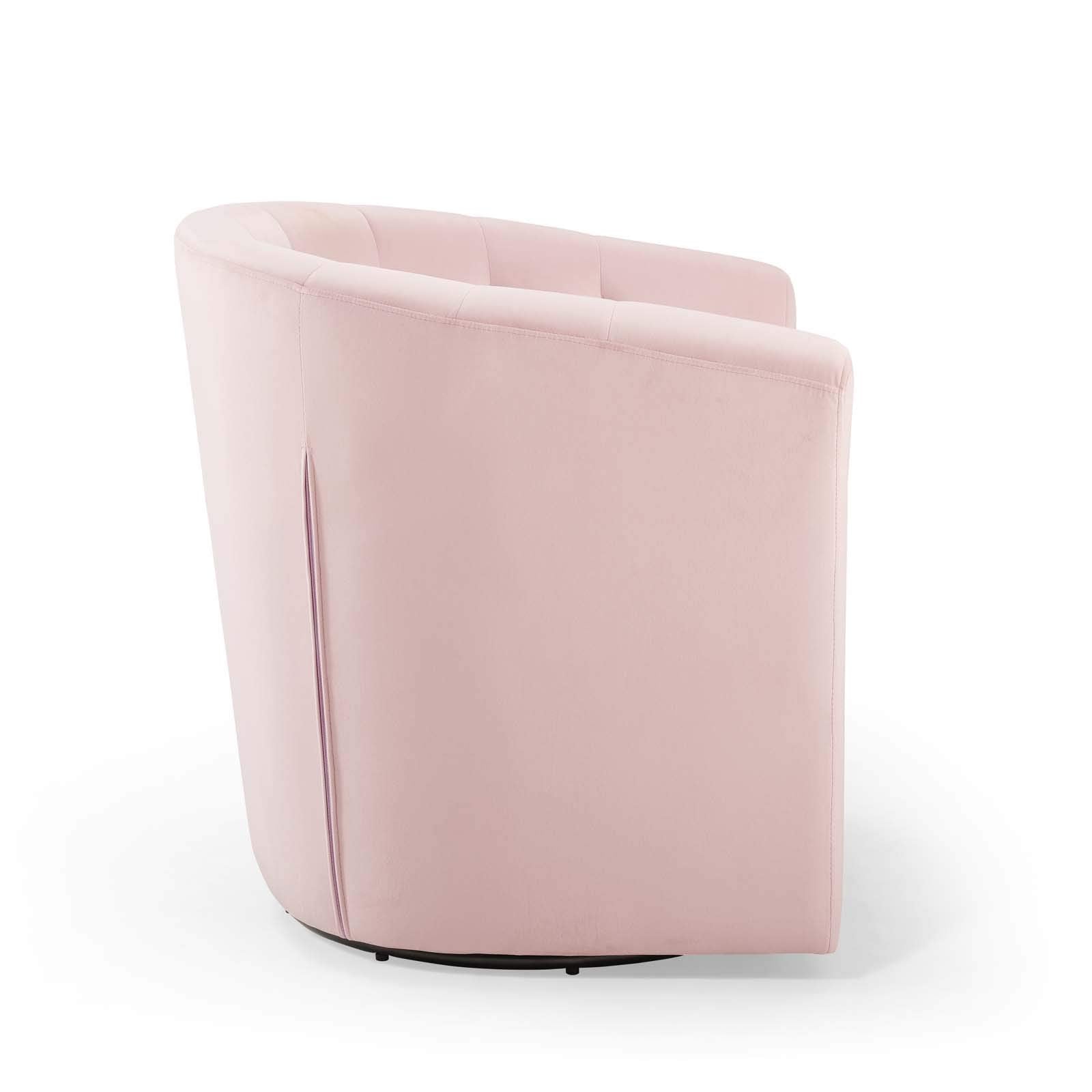 Modway Eei-4138-Pnk Prospect Tufted Performance Velvet Swivel Armchair, Pink