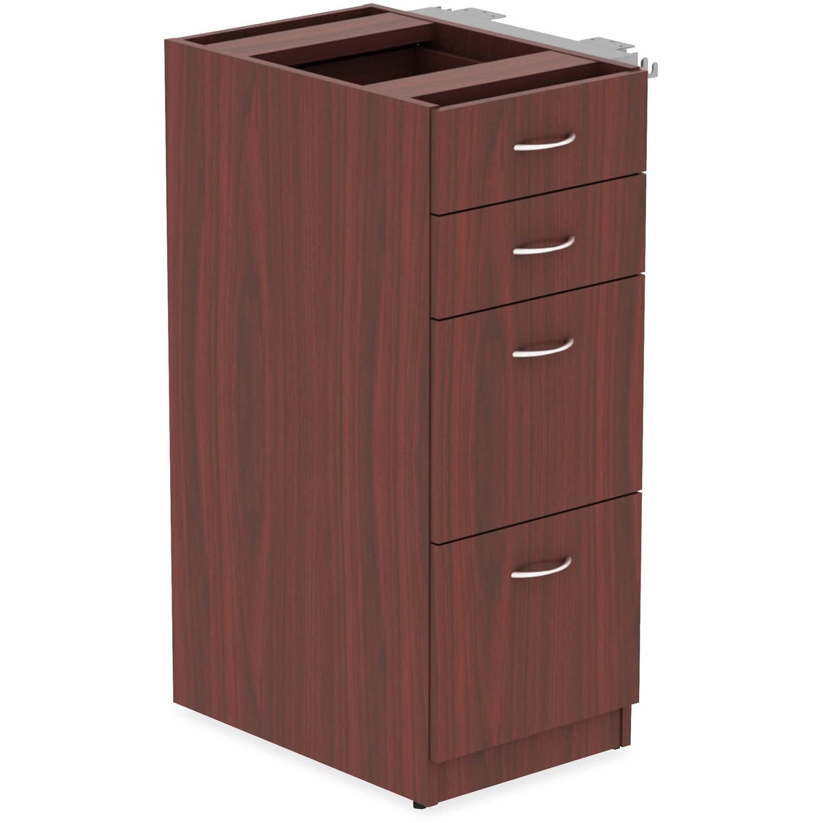 Lorell Llr16210 Relevance Series Mahogany Laminate Office Furniture Storage Cabinet - 4-Drawer