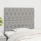 vidaXL 2-Piece Light Gray Fabric Headboards | Classic Design | Durable Material | Easy Assembly | Suitable for Any Bedroom
