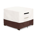 Aacabo Patio Ottoman Cover,25W x 25D x 18H inch,Waterproof Square Patio Small Side Table Cover,Suitable for 3-Piece Outdoor Wick