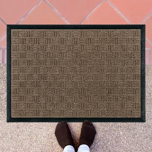 Floortex® Doortex® Ribmat Entrance Mat, Brown - 24&quot; X 36&quot;