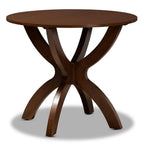 Baxton Studio Karla Modern and Contemporary Transitional Walnut Brown Finished Wood 5-Piece Dining Set