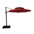 Garden Winds Replacement Canopy Top Cover For The Lowe'S Offset Yjaf-819R Umbrella - Riplock 350 - Cinnabar
