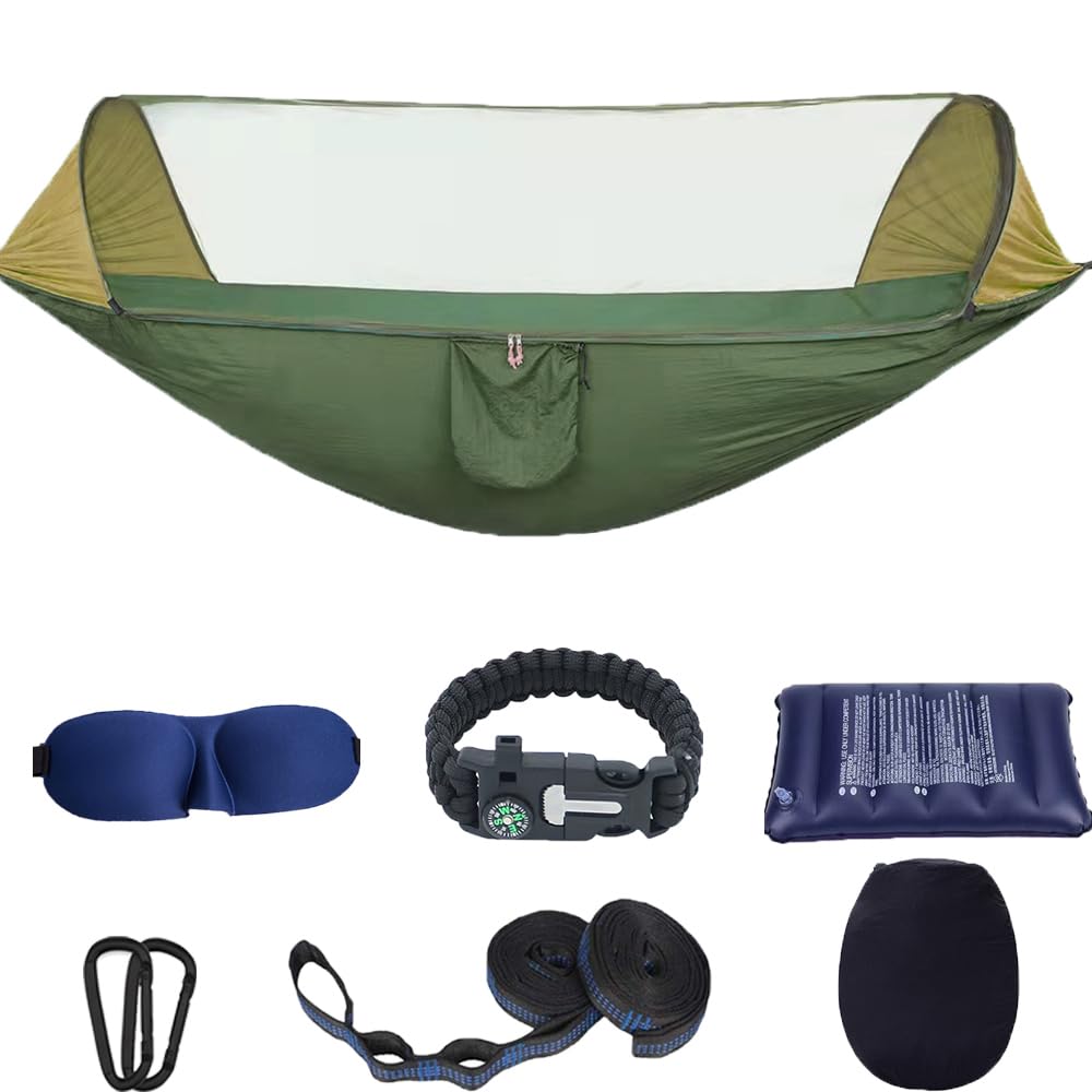 Camping Hammock with Mosquito Net - Portable Travel Hammock Bug Net - Camping Equipment - Hammock Tent for Outdoor Hiking Campin