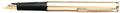 Sheaffer Agio Compact Fountain Pen Medium Nib With Cartridges, Angle Brushed 22K Gold Plate Finish With 22K Gold Plate Trim (Sh/