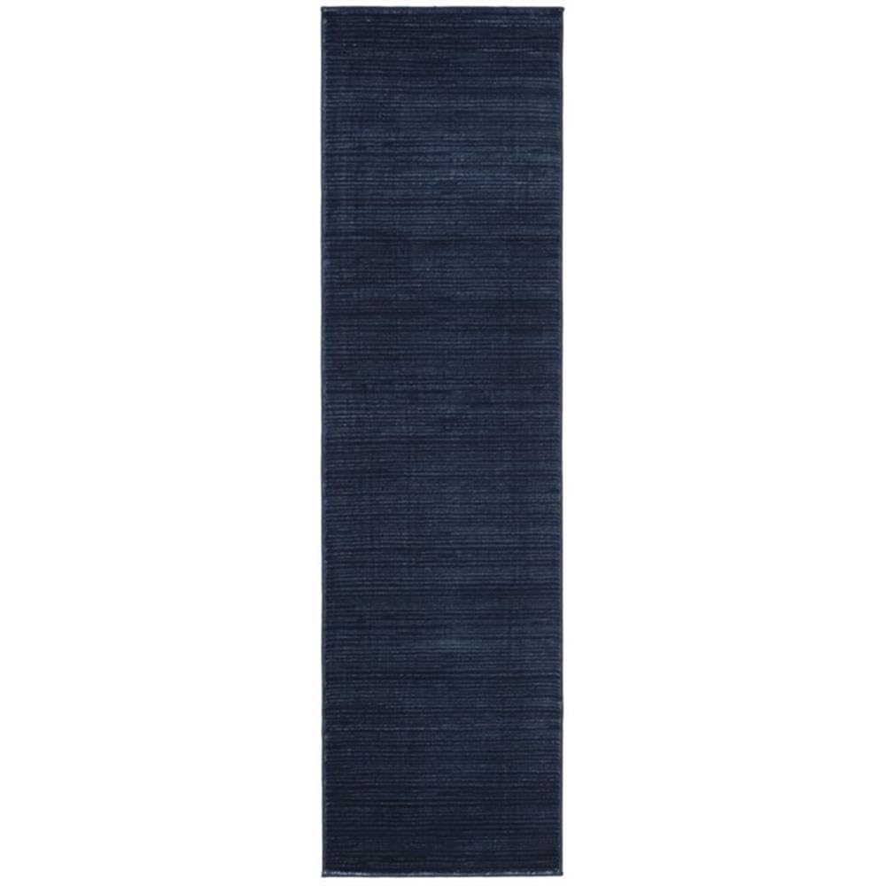 SAFAVIEH Vision Collection Runner Rug - 22 x 12, Navy, Modern Ombre Tonal Chic Design, Non-Shedding & Easy Care, Ideal for Hig