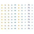 Seasonstorm Cute Weather Logo Emoticon Precut Waterproof Decoration Album Planner Stickers Scrapbooking Diary Sticky Paper Flake