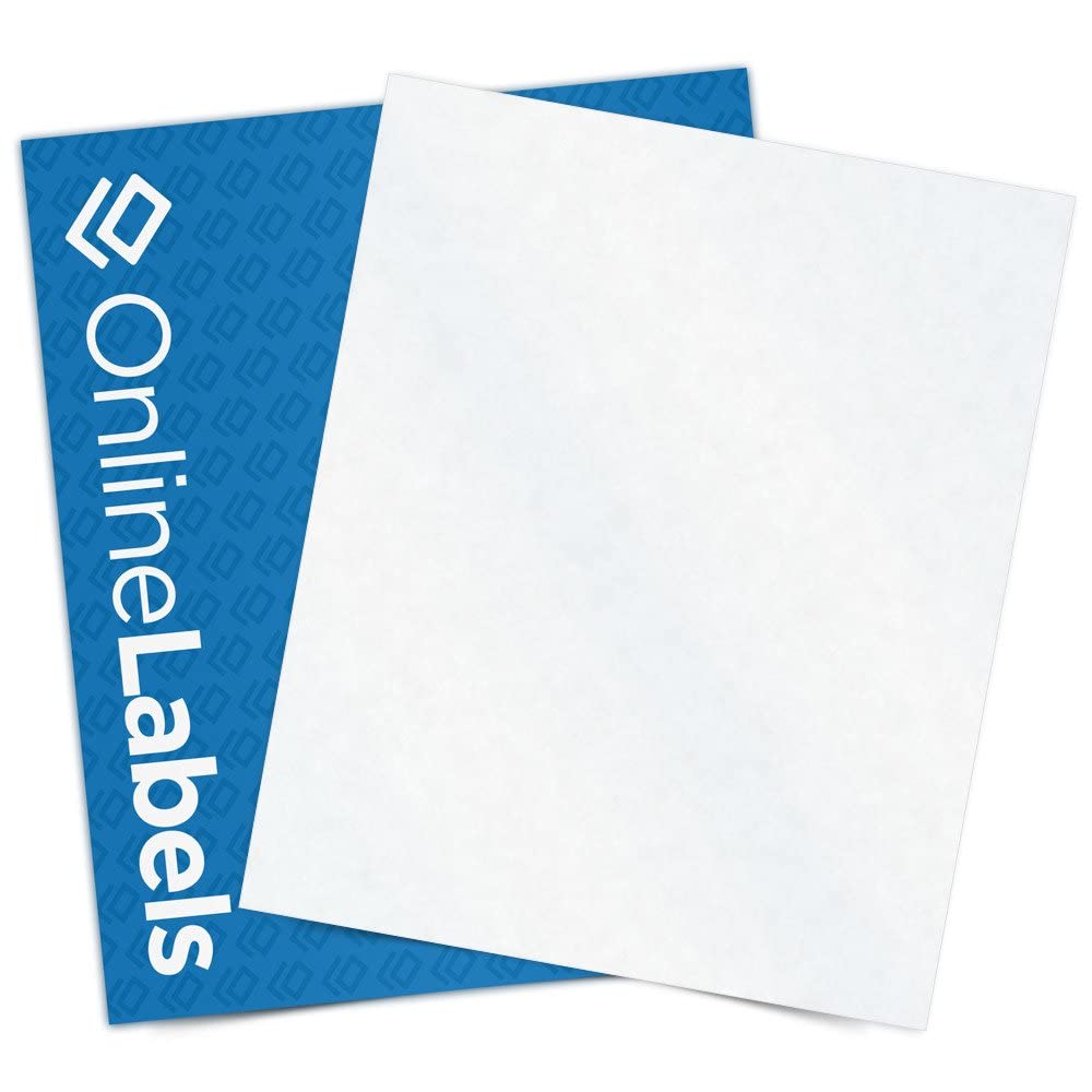 8.5 X 11 Waterproof Clear Frosted Matte Sticker Paper (Laser Printers Only) - 250 Sheets - Full Sheet Labels - Onlinelabels