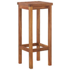 vidaXL Solid Acacia Wood Bar Stools - Set of 6, Durable and Rustic Design, Comfortable Footrests, Easy Assembly, Perfect for Outdoors