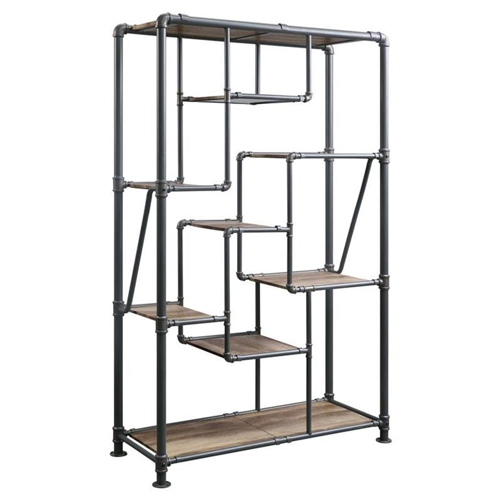 Acme Brantley Rectangular Metal Bookshelf - Thumbnail 3