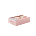 Afkfkr Underwear Storage Box Organizer Multifunctional Home Wardrobe Drawer Bag(Pink,17Grid,WithLid)