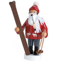 KWO Smoking Men Incense Holder, Skier, 19 cm, Wood, Multicolour, One Size