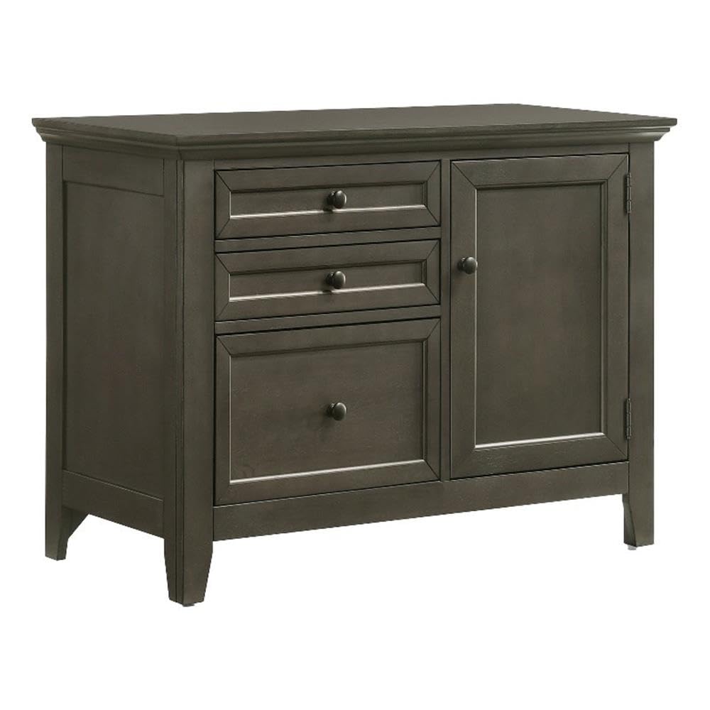 Intercon San Mateo Home Office 41" Wide Credenza with 4 Legs, Gray Furniture