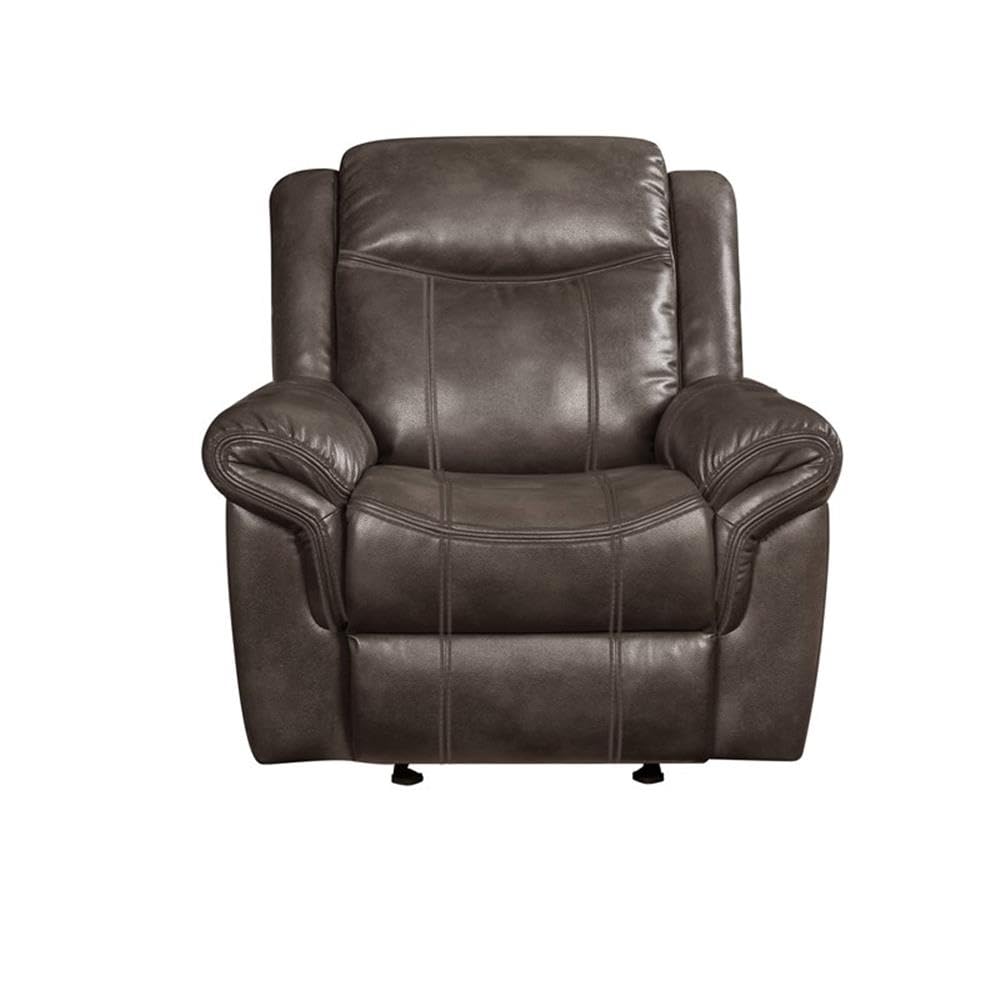 Acme Lydia Glider Recliner in Brown Leather Aire