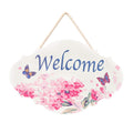 KODORIA Welcome Wooden Hanging Sign Wooden Plaque Bar Cafe Shop Store Door Decor Plaque Welcome Hanging Sign Board