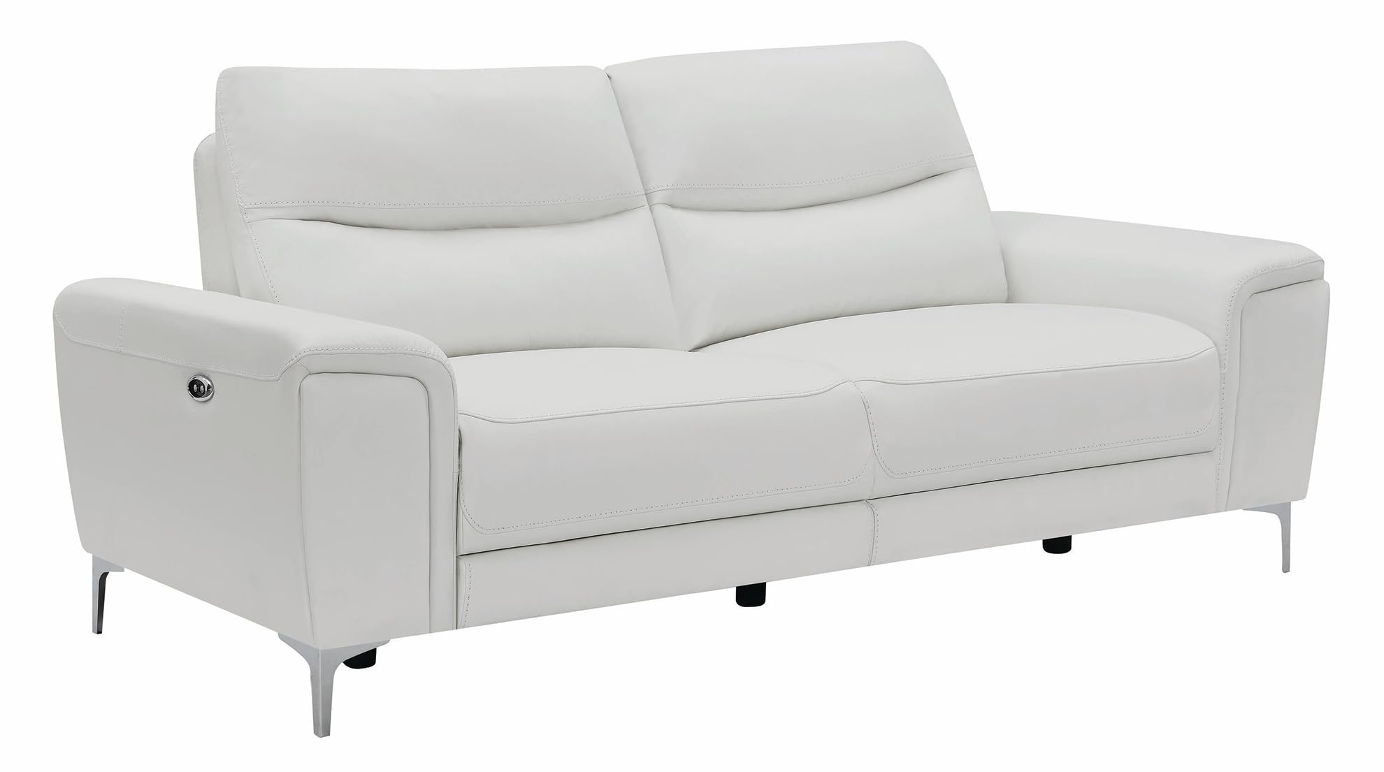Coaster Home Furnishings Largo Upholstered Power White 2-Piece Living Room Set (603394P-S2)