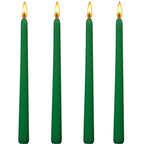 10 inch Green Taper Candles-Set of 4 Tapered Candle, Tall Candlesticks, Home Dinner Candle, Party, Wedding, Halloween, Christmas