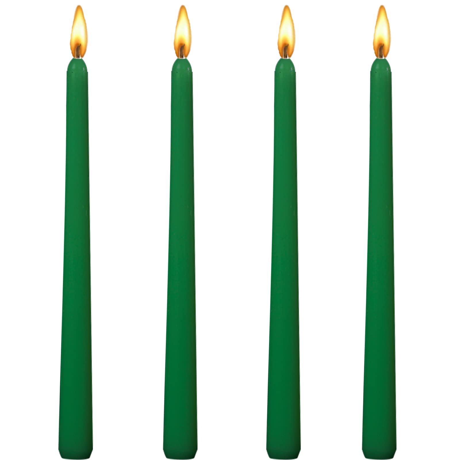 10 inch Green Taper Candles-Set of 4 Tapered Candle, Tall Candlesticks, Home Dinner Candle, Party, Wedding, Halloween, Christmas