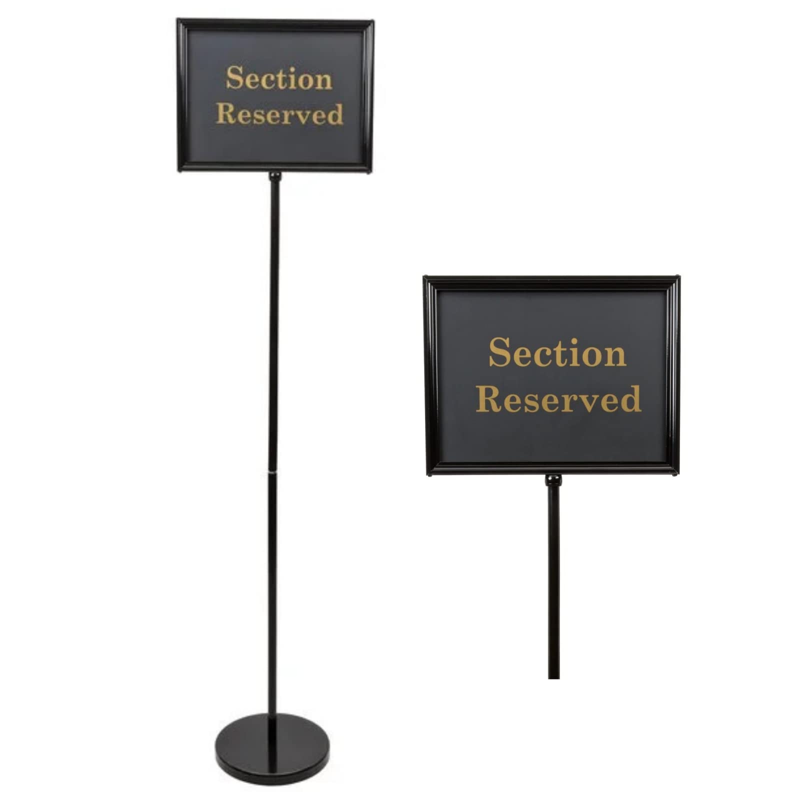 Sign Holder Stand For Restaurant Entrances, Adjustable Sign Stands For Display, Pedestal Sign Holder, Includes 8 Inserts | 28 In