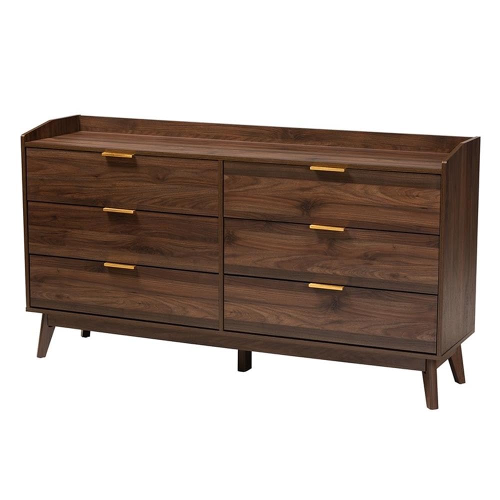 Baxton Studio Lena Walnut Brown Finished Wood 3-Piece Storage Set