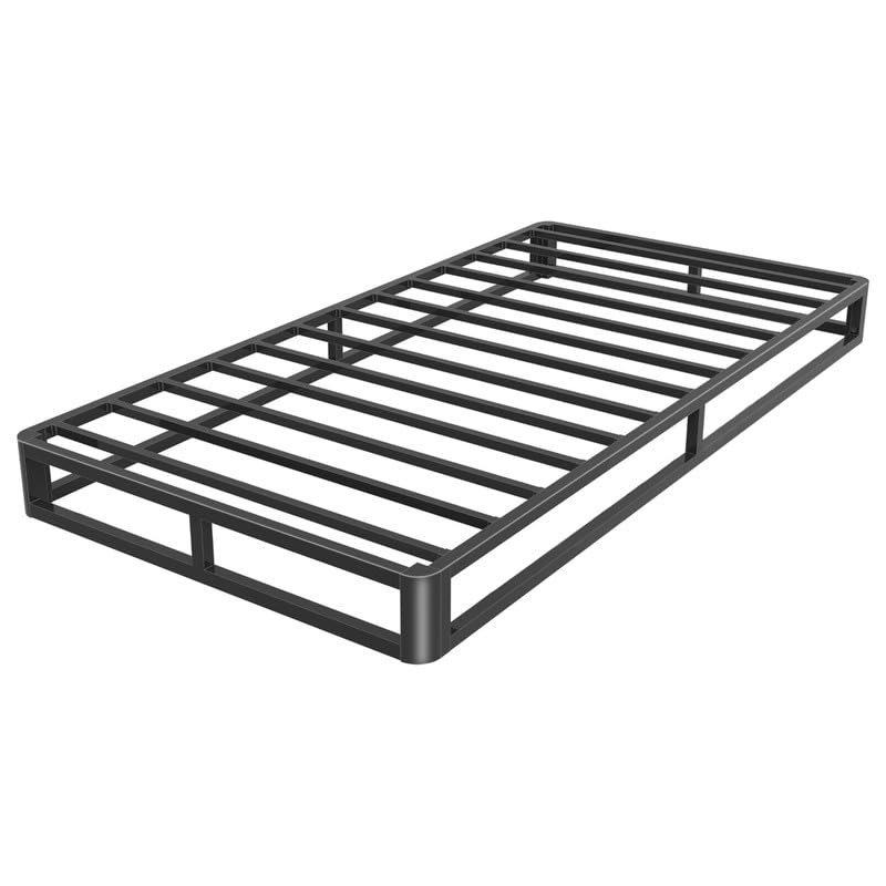 Firpeesy Upgrade Anti Bending And Round Corner Legs 6 Inch Metal Twin Xl Bed Frame 3500 Lbs Heavy Steel Slats Support Platform Bed Frames No Box Spring Needed Platform Noise Free Easy Assembly