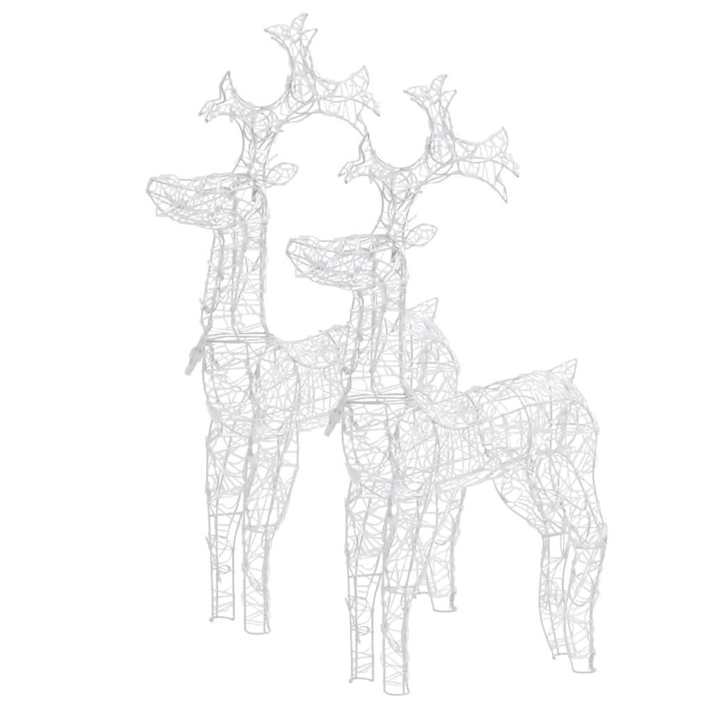 2X Reindeer Christmas Decorations Acrylic Xmas Holiday Ornament Decor vidaXL