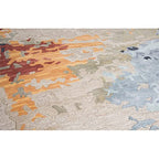 Lapis 10' X 13' Abstract Tan/Gray/Black/Orange/Red/Gold/Aqua Hand-Tufted Rug