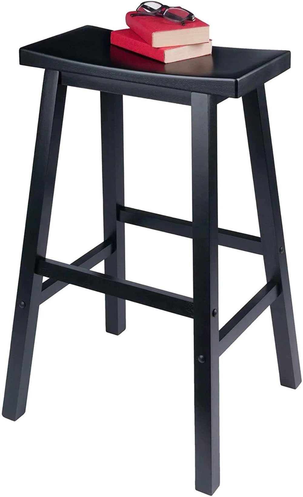Stool Chair Wod Blk 29"H