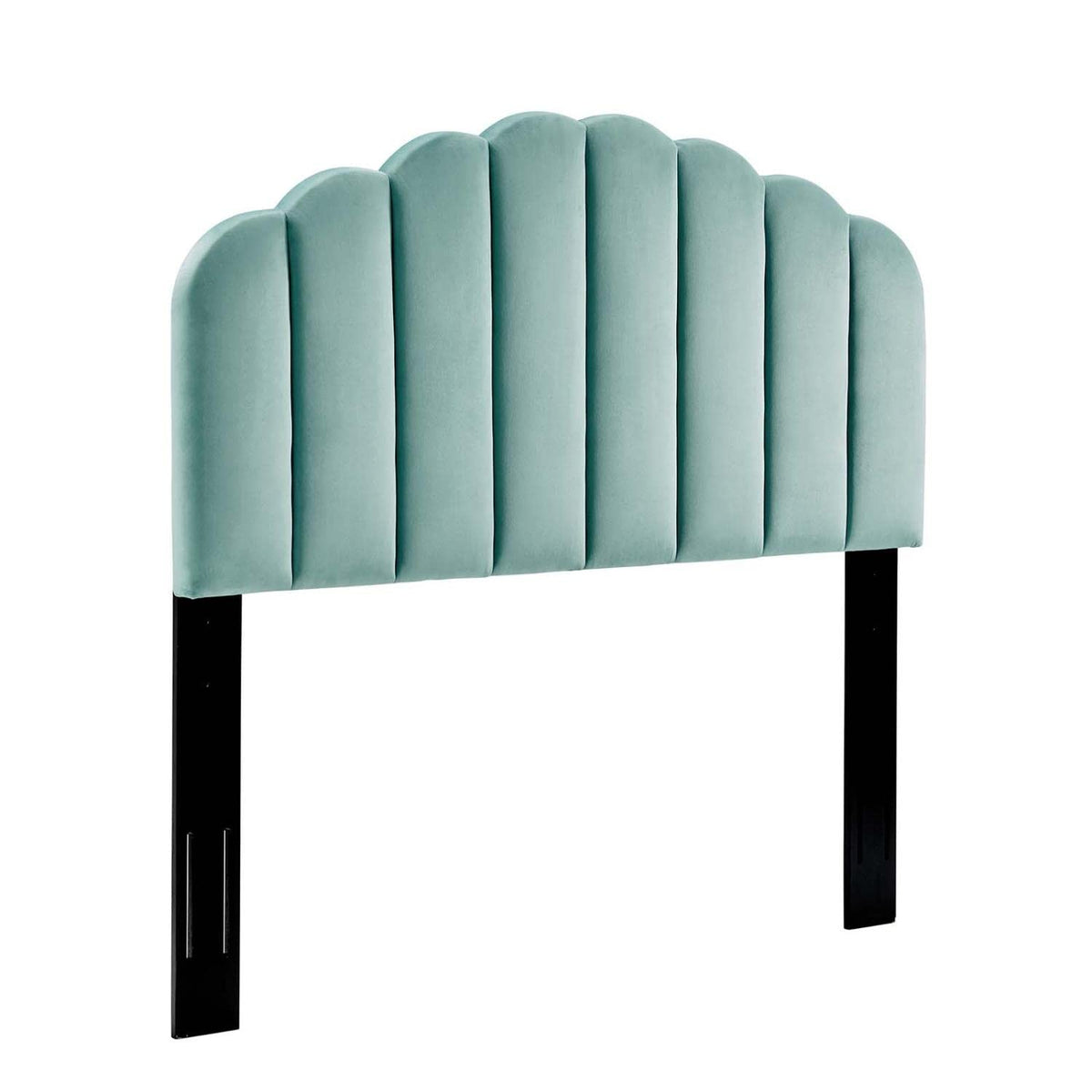 Modway Mod-6207 Veronique Channel Tufted Performance Velvet Upholstered Full/Queen Headboard In Mint