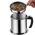 Krupanidhi Modular Kitchen Oil Filter Stainless Steel Household Oil Pot with Lid Cooking (Best Oil & Health Shaver) Oil Fat Sepa