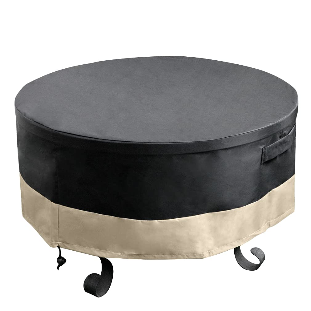 Stanbroil 30 Inch Round Fire Pit Cover, Fire Pit Table Cover, Patio Furniture Cover, Full Coverage Cover With Durable And Water