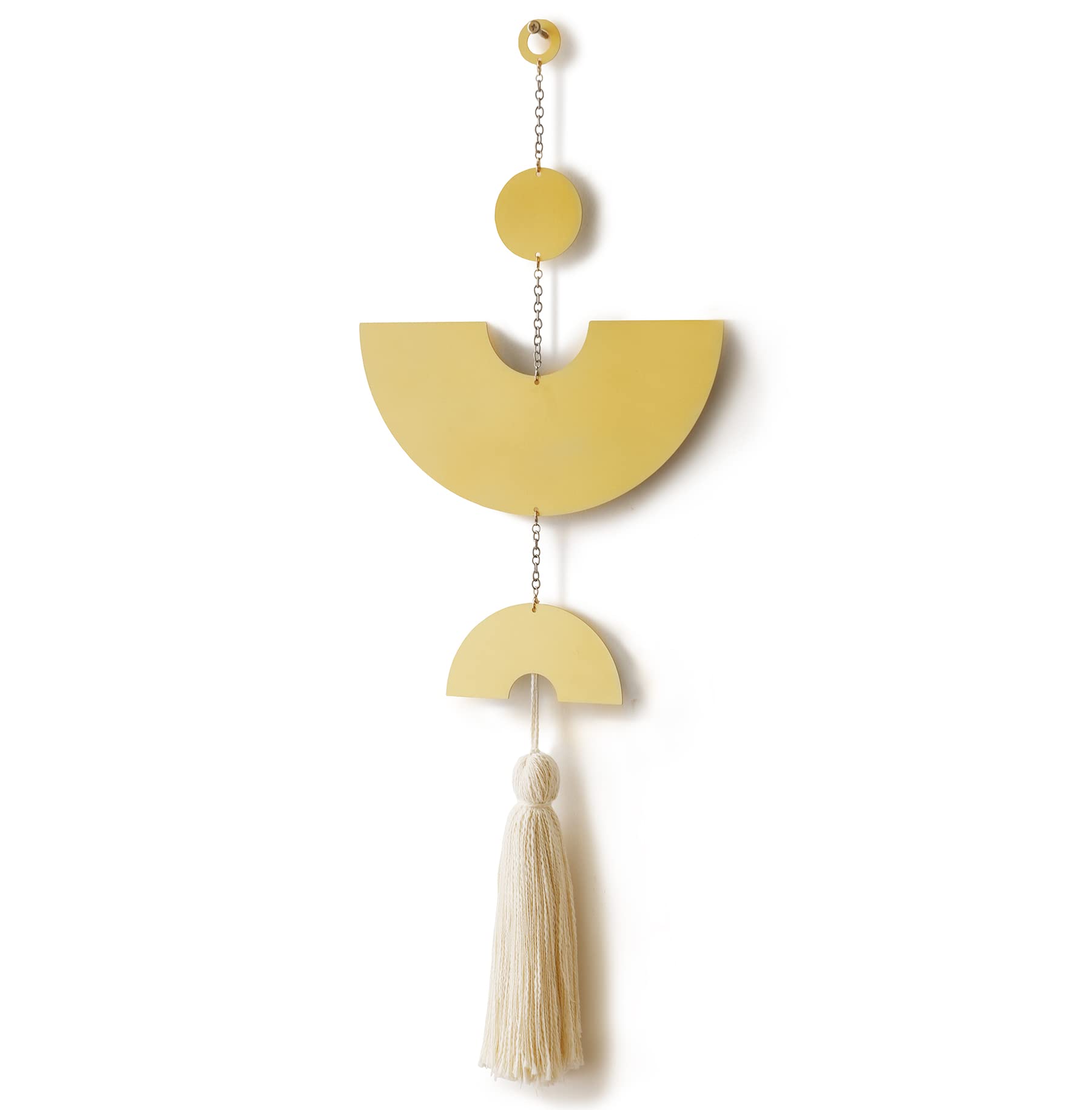IOWER Gold Boho Wall Decor Metal Wall Decor Living Room Wall Hanging Tassel Wrought Iron Modern Room Decor 31