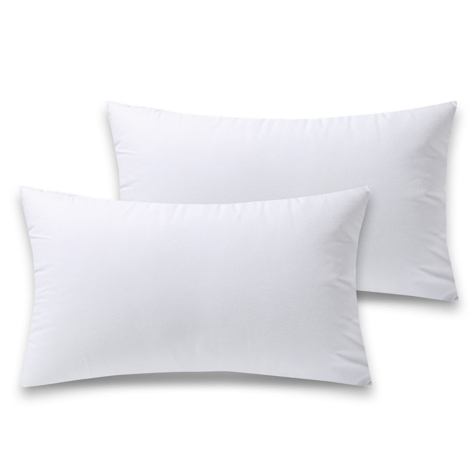 Phantoscope Pillow Inserts, 100% Virgin Fiber Hypoallergenic Polyester Throw Pillow Inserts, Square Pillows For Couch, Sofa, Bed, 12X20 Inch (Pack Of 2)