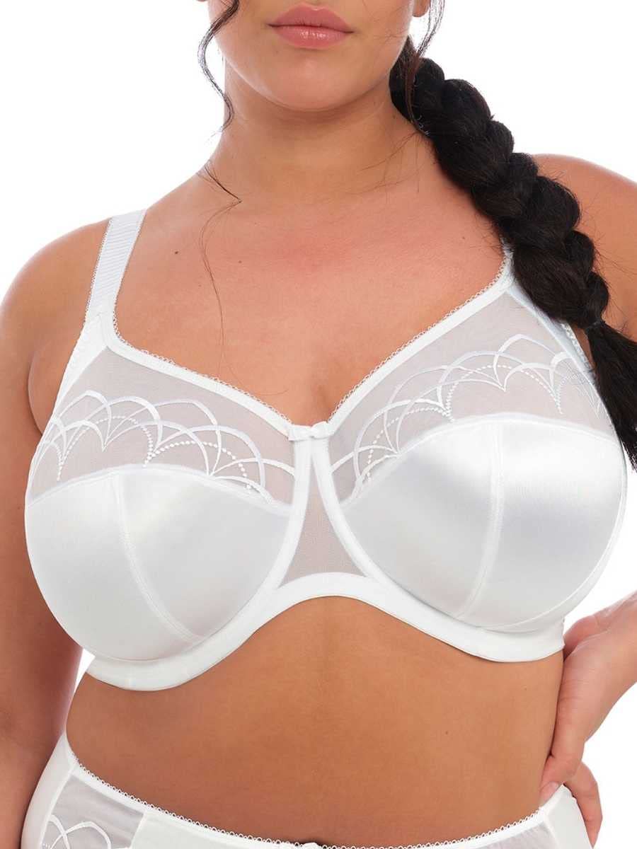 Elomi Womens Plus-Size Cate Underwire Full Cup Banded Bra,White,46G Uk46I Us
