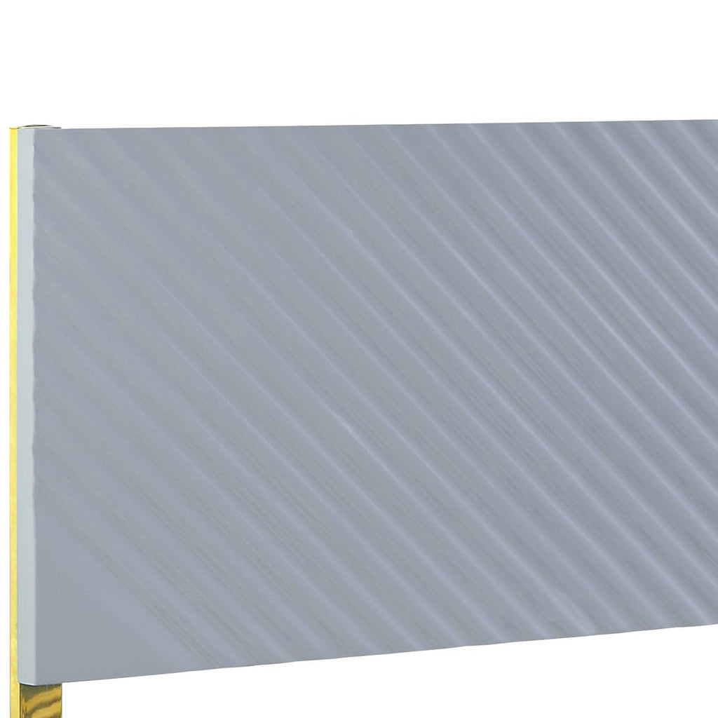 Acme Gaines Eastern King Bed in Gray High Gloss Finish