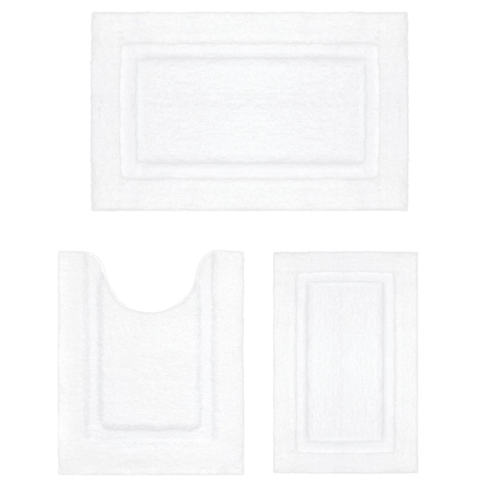 Shacos Bathroom Rugs Set Of 3 Soft Bath Mats With U Shape Toilet Rugs Absorbent Non Slip Washable Microfiber Bath Rugs Bathroom