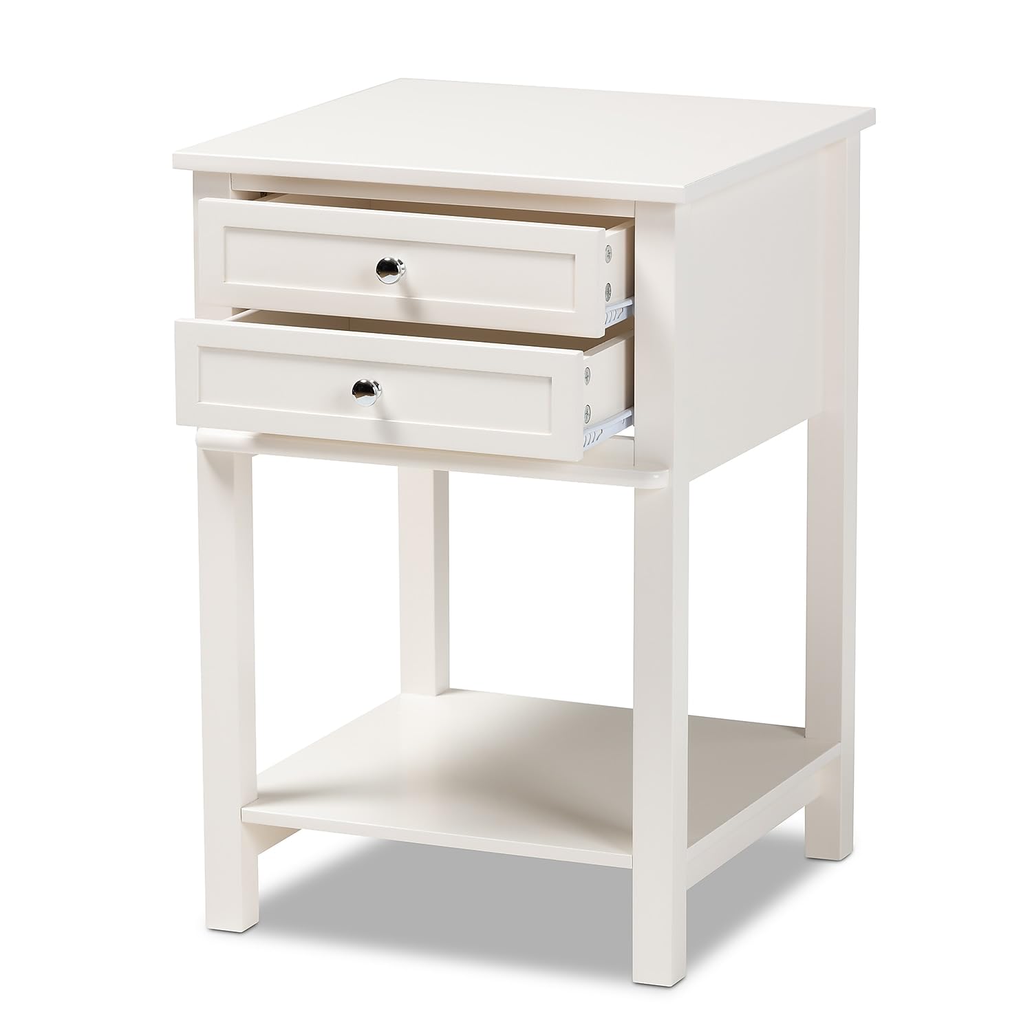 Baxton Studio Willow 17.99-inch W x 18.7-inch D End Table, White (163-9034-HiT)