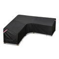 Kylinlucky Patio Sectional Sofa Cover V-Shaped,100'X 100' Waterproof Outdoor Sectional Couch Cover Black