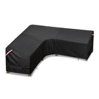 Kylinlucky Patio Sectional Sofa Cover V-Shaped,100'X 100' Waterproof Outdoor Sectional Couch Cover Black