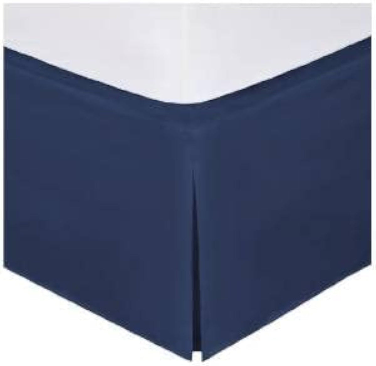 Fancy Collection Full Size Easy Care Tailored Microfiber 14-Inch Bed Skirt Solid Navy Blue New