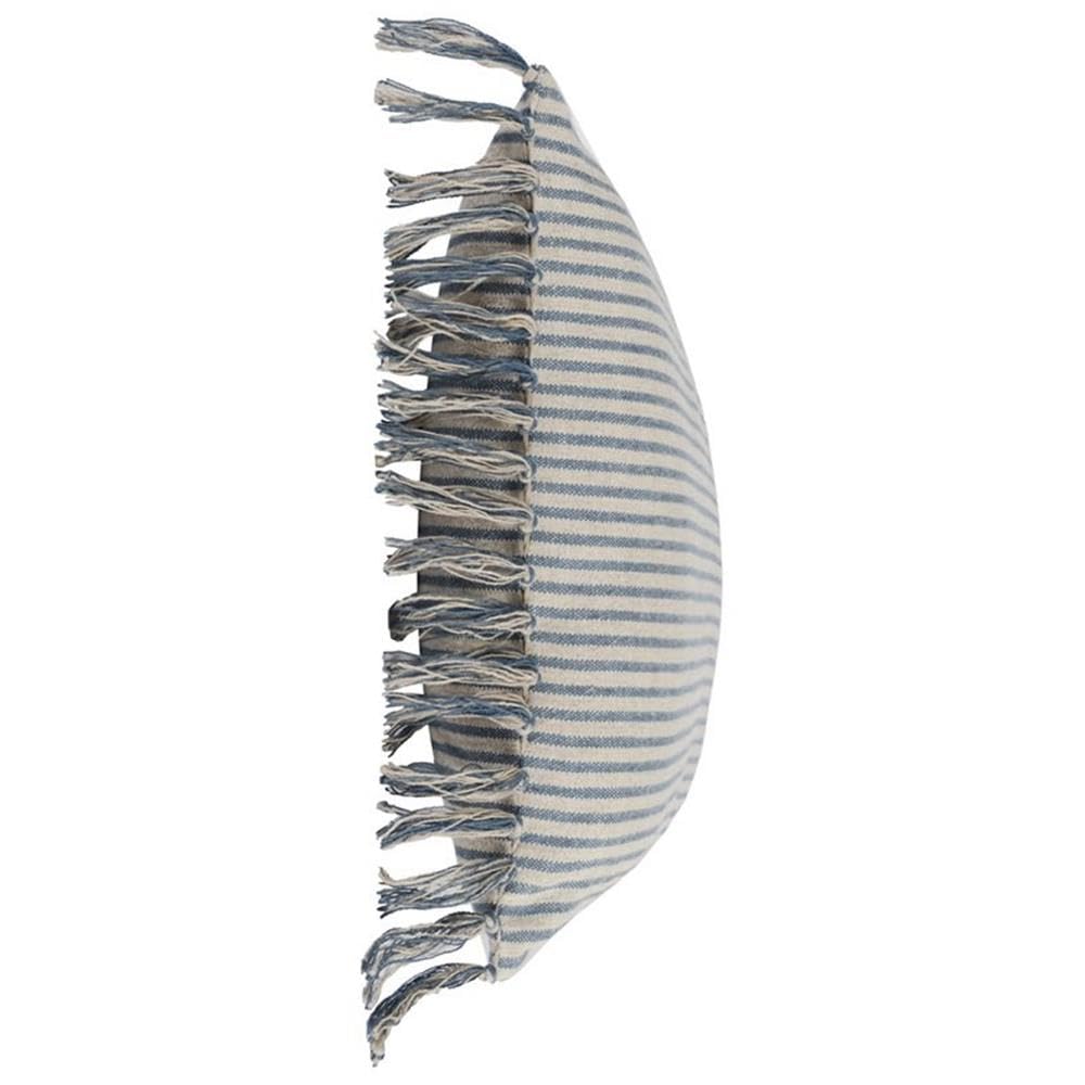 Kosas Home Benny 20X20 Square Cotton And Linen Throw Pillow In Blue/Natural