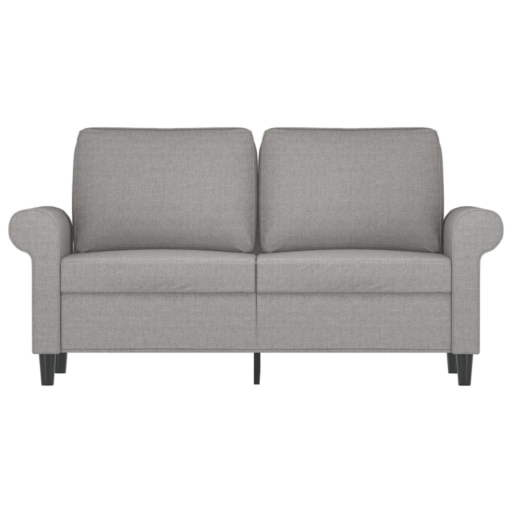vidaXL Light Gray 2-Seater Sofa - Modern Style with Durable Fabric, Sturdy Metal and Plywood Frame, Comfortable Seats, & Easy Assembly