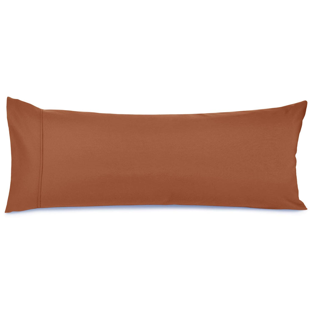 Nestl Body Pillow Cover - Soft Body Pillow Pillowcase - Lightweight Orange Rust Pillowcase - Microfiber Body Pillow Case Cover - 20X54 Inches - Envelope Closure
